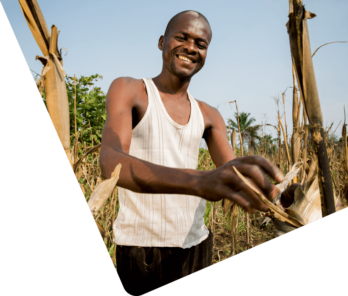 Man smiling in South Sudan